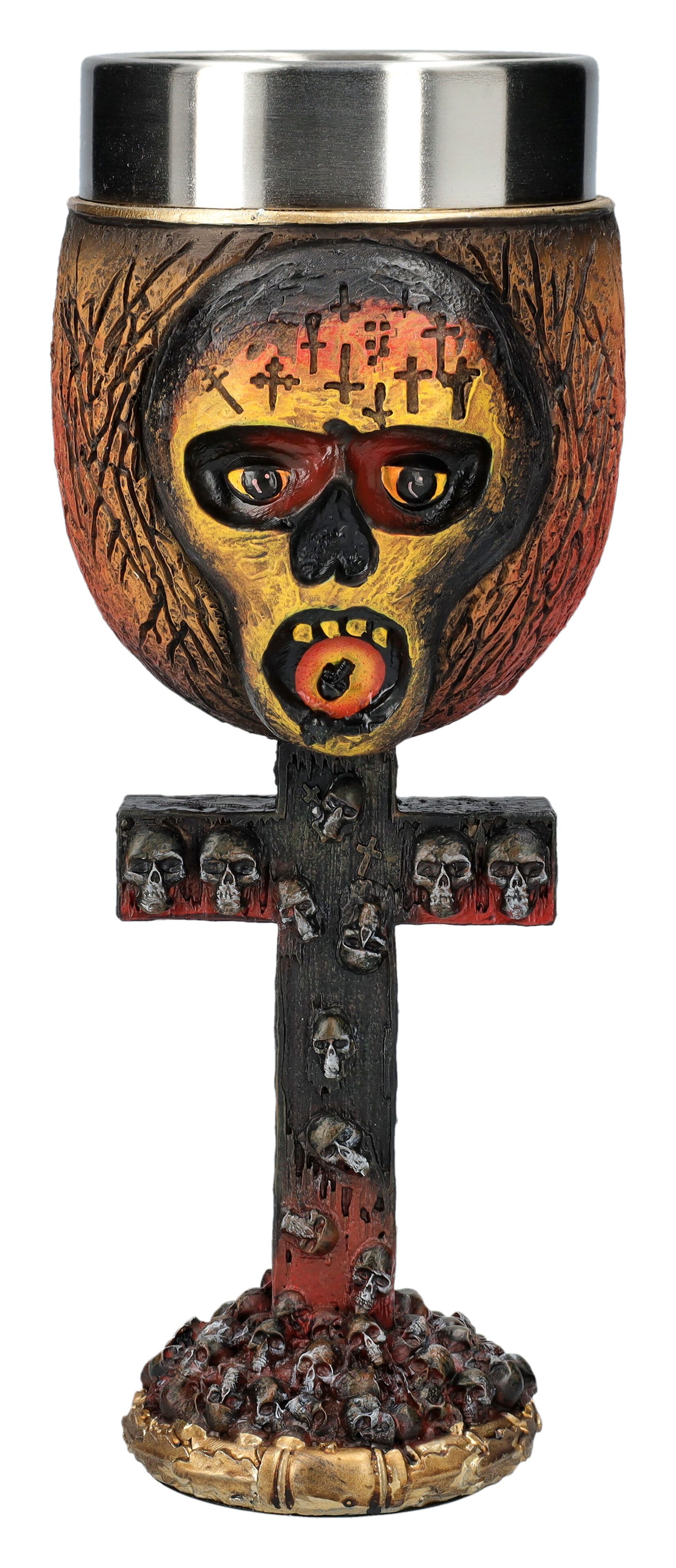 Figuren Shop GmbH Becher Kelch Slayer - Seasons in the Abyss - Merchandise Weinkelch Dekoration, Kunststein (Polyresin), Edelstahl