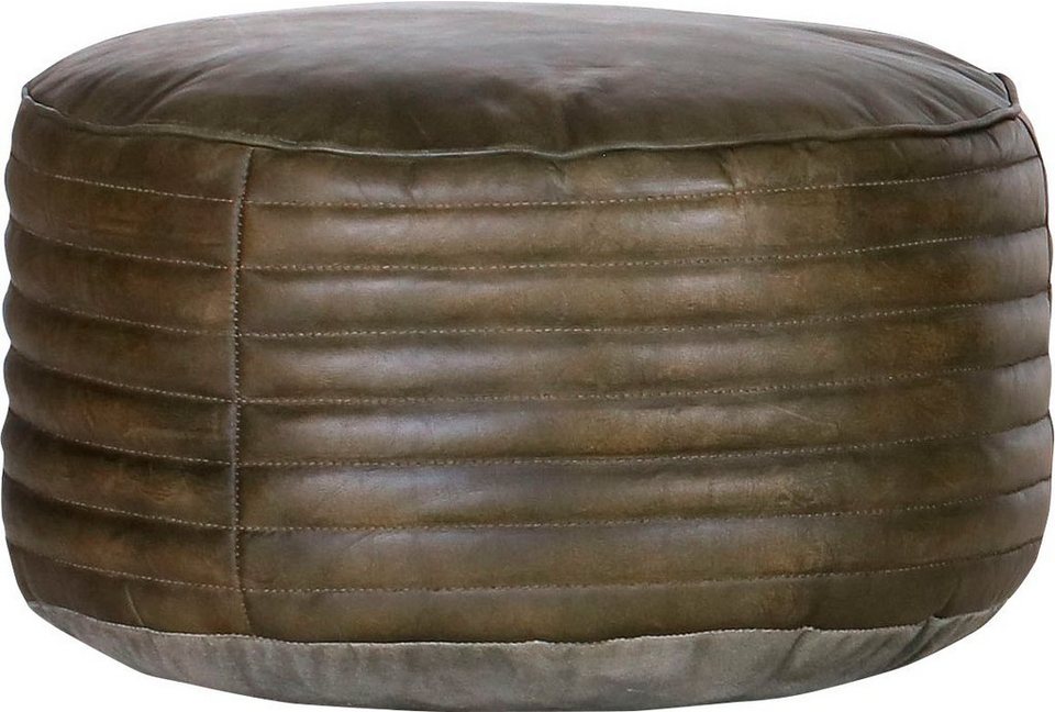 Gutmann Factory Pouf Barcelona, aus Leder, Hocker, Sitzkissen, Pouf