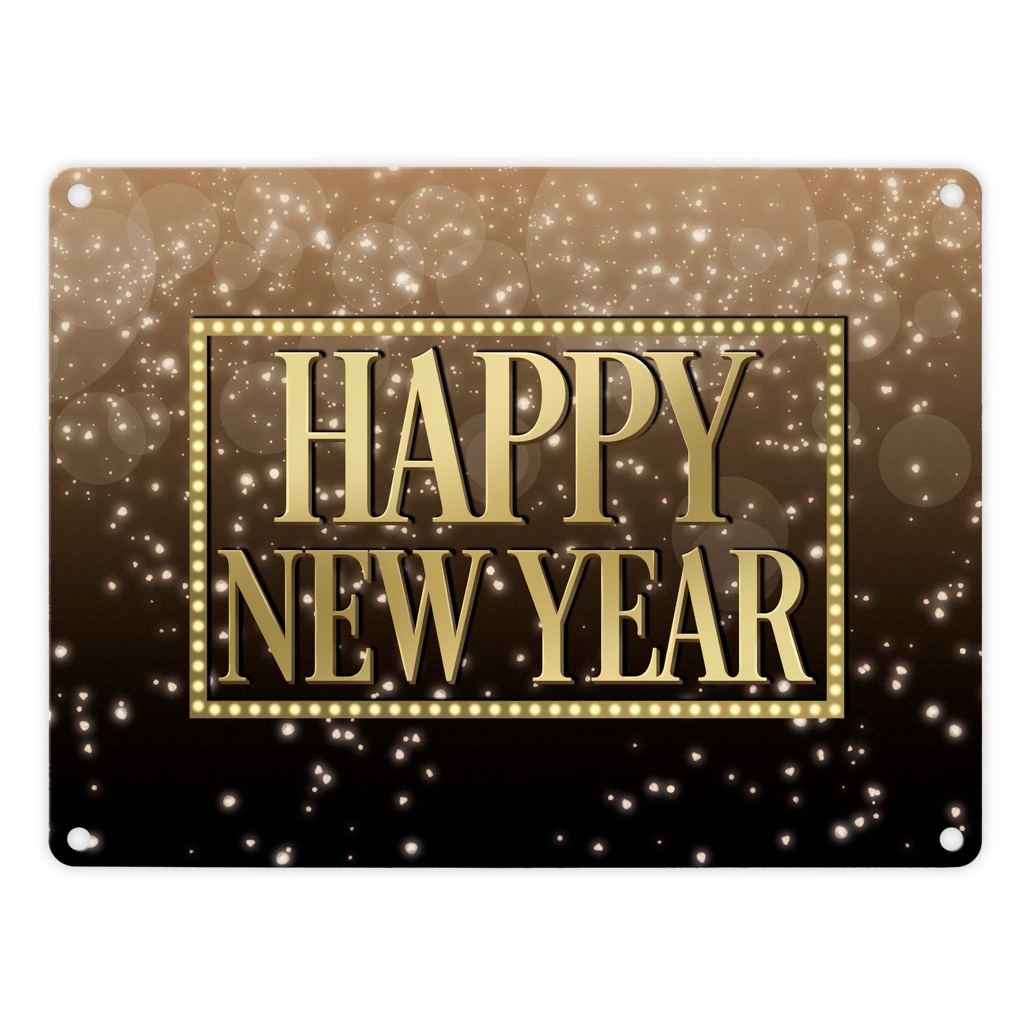 Metallschild Happy New Year Metallschild in 15x20 cm