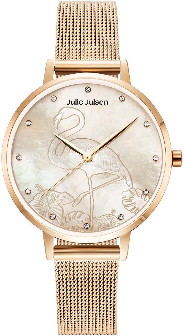 Damen Uhren Julie Julsen Quarzuhr Flamingo Rosé, JJW1006RGME