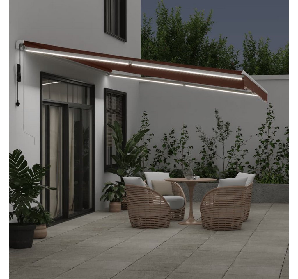 Thumbnail - vidaXL Markise Markise Automatisch mit LED Braun 500x350 cm (1-St)
