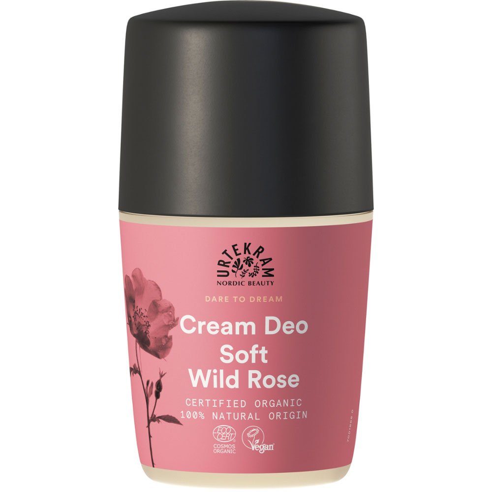 Urtekram Deo-Roller Soft Wild Rose Deo Roll On, 50 ml