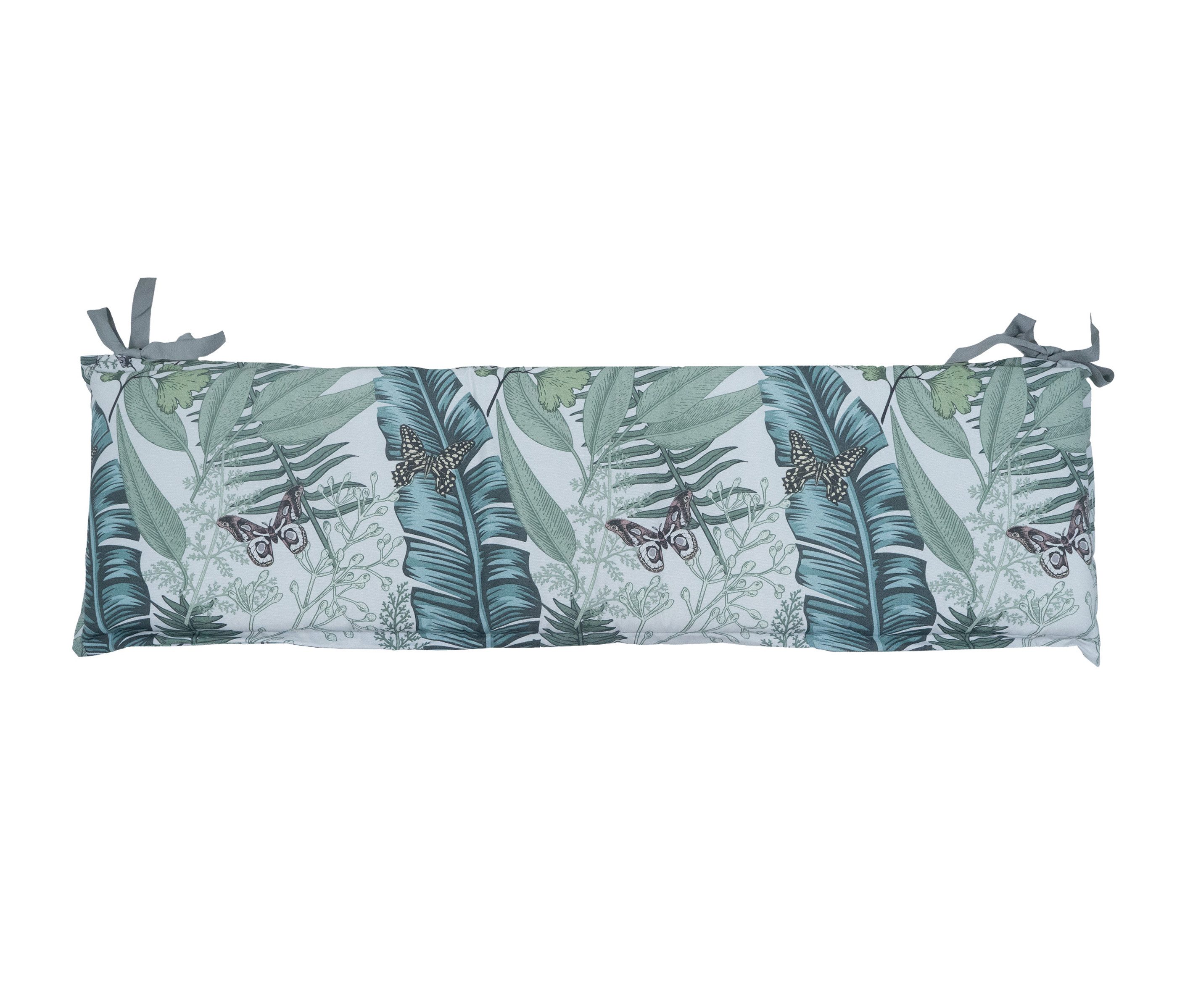 Dehner Polsterauflage Polster Sardegna, 116 x 6 x 47 cm, Baumwolle / Polyester / Viskose, wasserabweisende Bankauflage für 2-Sitzer, mit Befestigungsbändern