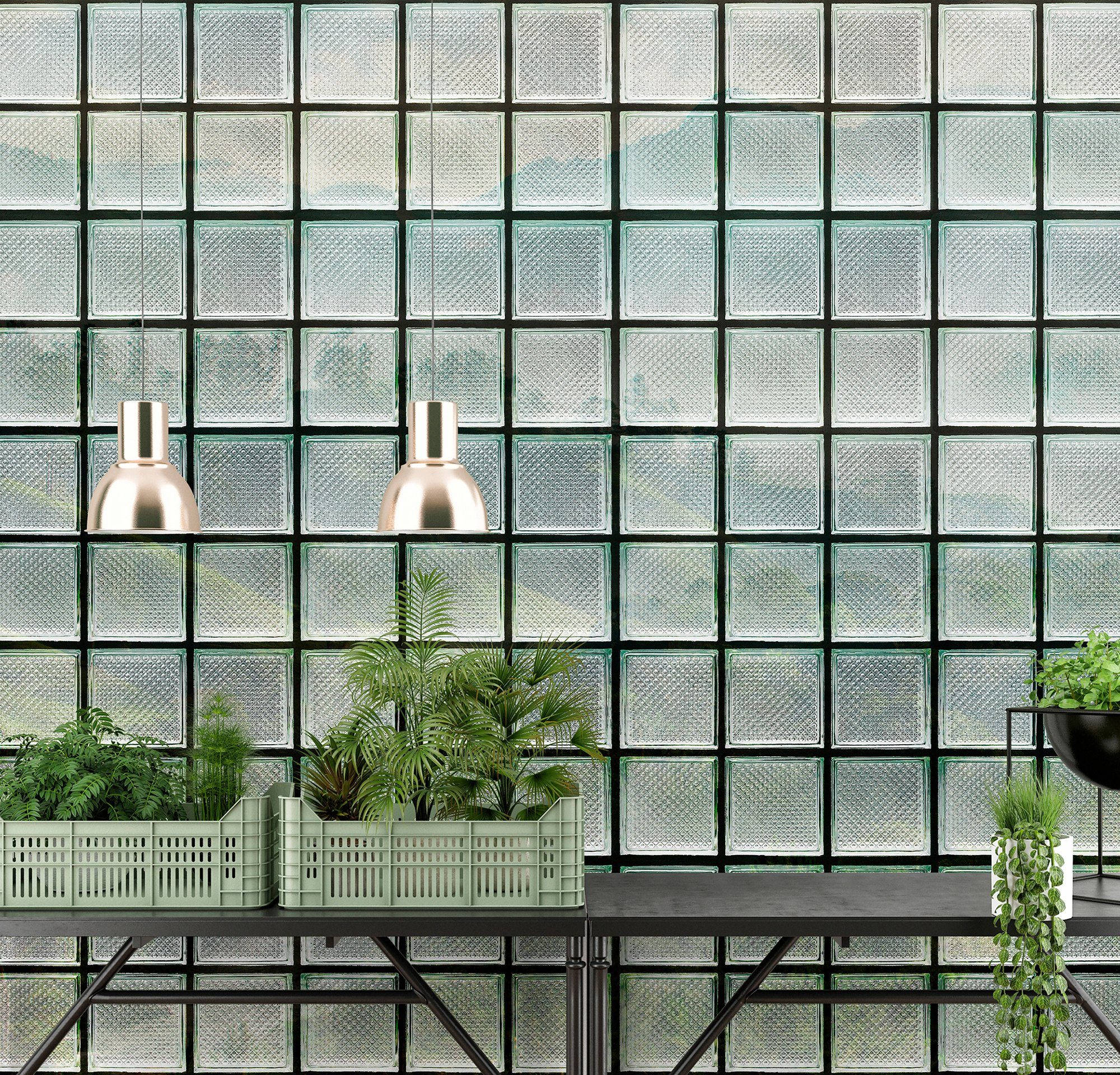 living glatt, grün2 Fototapete Walls Greenhouse, Vlies, walls Wand Patel by