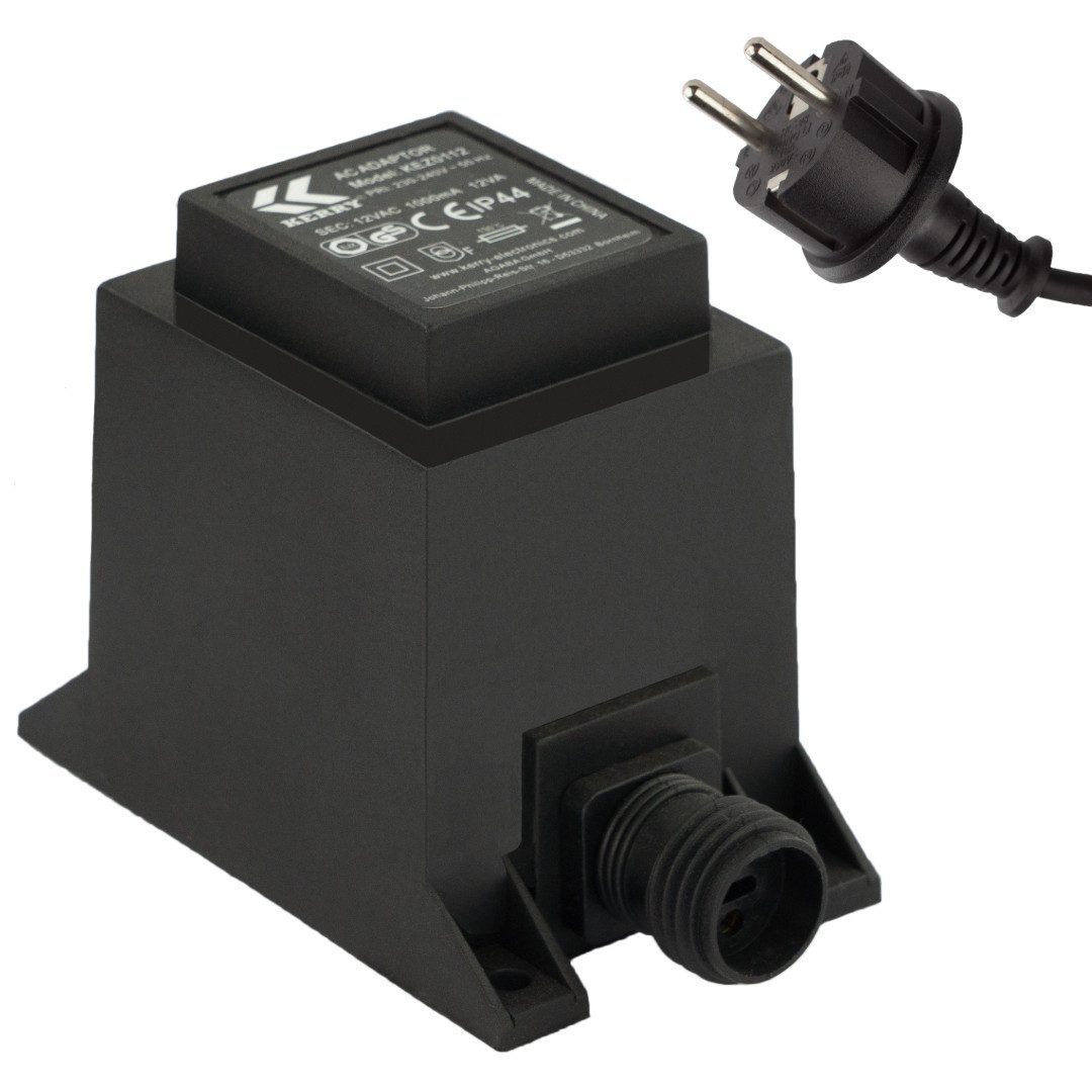 KERRY 12V, 12VA /12W Trafo/Transformator AC/AC IP44 kez0112 LED Beleuchtung LED Trafo