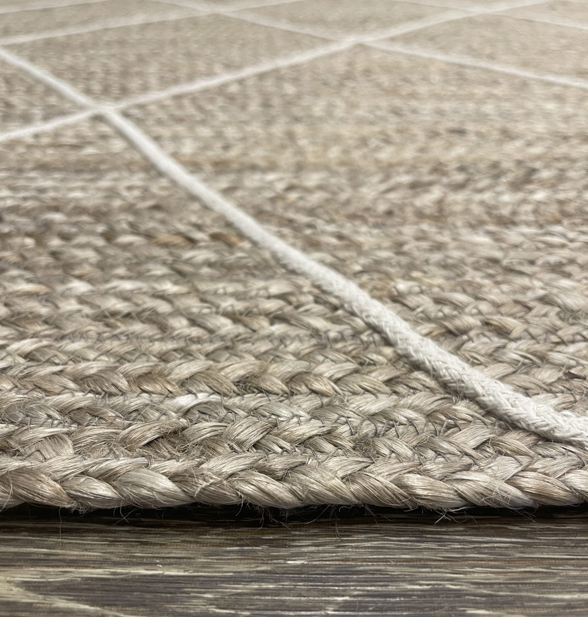 Myflair Möbel & Accessoires Teppich Juna Essence, rechteckig, Höhe: 10 mm, Juteteppich, handgeflochten, meliert, Rauten Muster, auch als Läufer