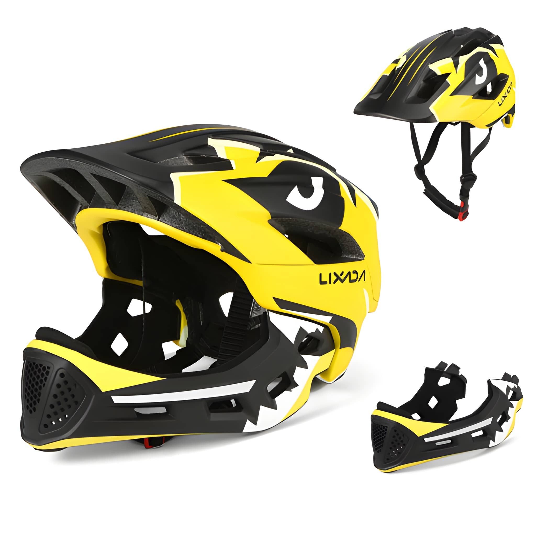 Lixada Kinderhelm Integralhelm Kinder Fahrradhelm Helm Radfahren Skateboarding, ab 2 Jahren, 13 Lüftungsschlitze, Mundschutz