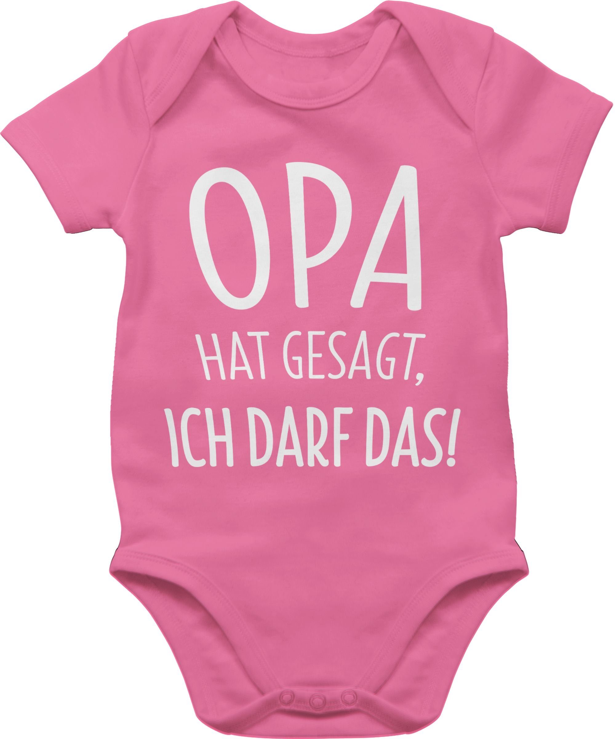 hat ich Shirtbody Shirtracer Pink 2 Baby darf gesagt Opa das Sprüche