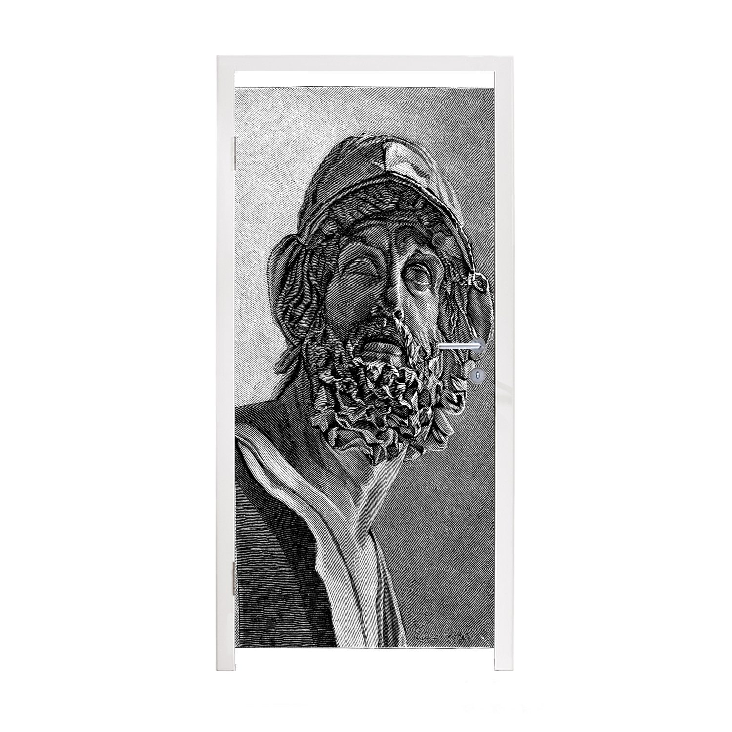 MuchoWow Türtapete Eine Illustration von Ajax, Matt, bedruckt, (1 St), Fototapete für Tür, Türaufkleber, 75x205 cm