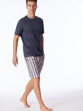 Schiesser Pyjama Rundhals mit Webhose - Selected Premium (2 tlg) schlafanzug schlafmode bequem