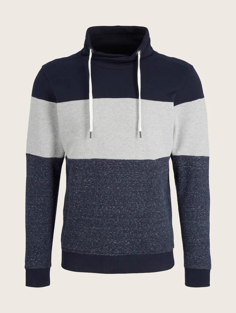 Sweatshirt Cutline Snood with Colorblock