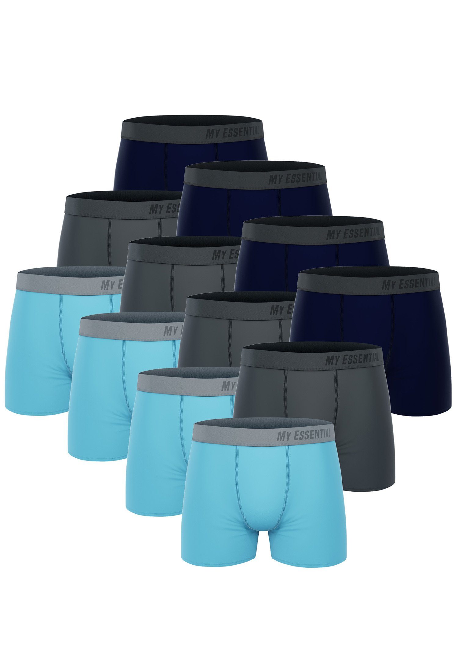 Blue Boxershorts Pack 12er-Pack) Cotton Essential 12-St., My Essential Boxers Bio My 12 Clothing (Spar-Pack,