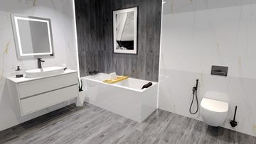 KOLMAN Badewanne Rechteck MODERN 120x70, Ablauf & Füße GRATIS + Nackenkissen Kodi