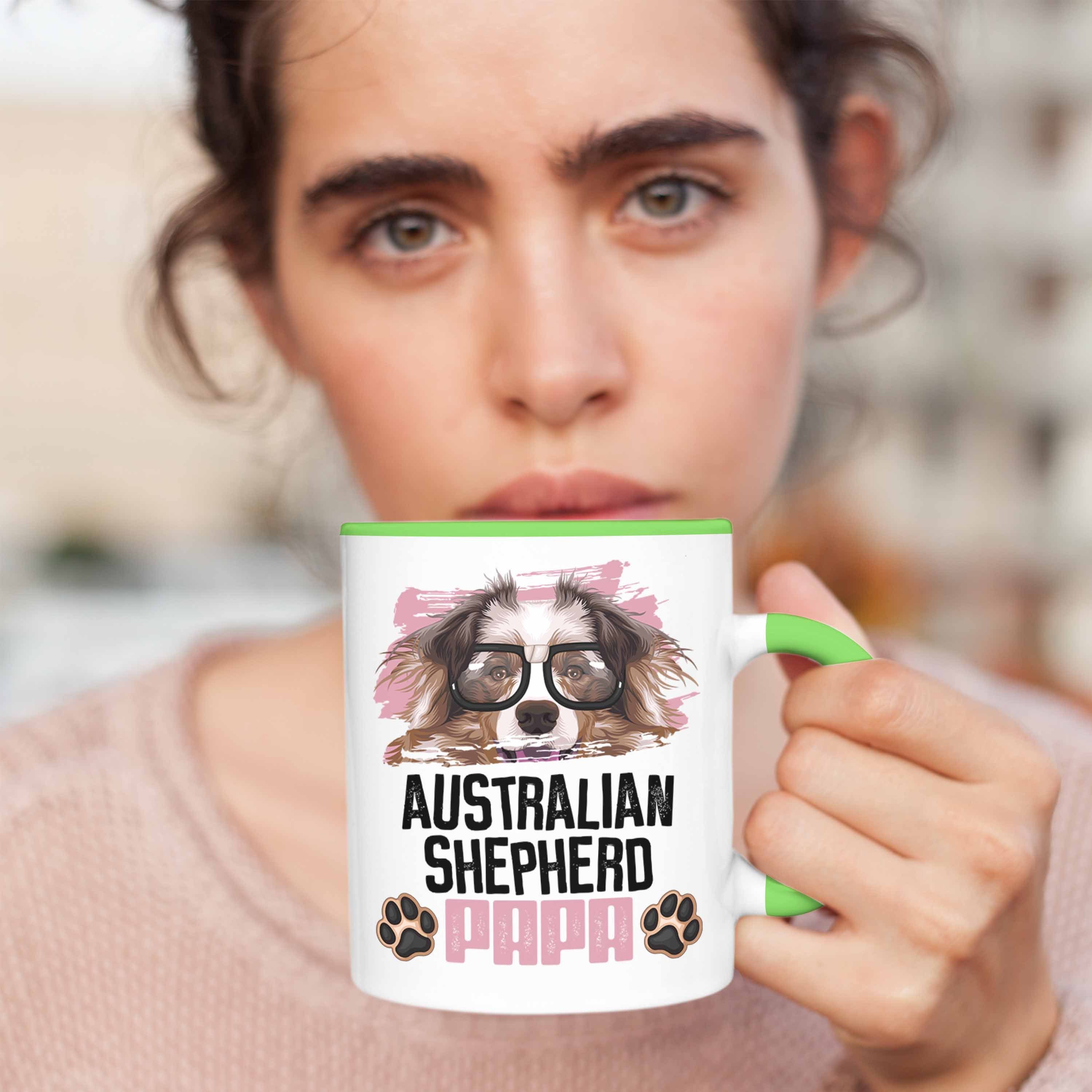 Besitzer Geschenk Australian Lustiger Shepherd Trendation Tasse Tasse Spruch Papa Grün Gesch