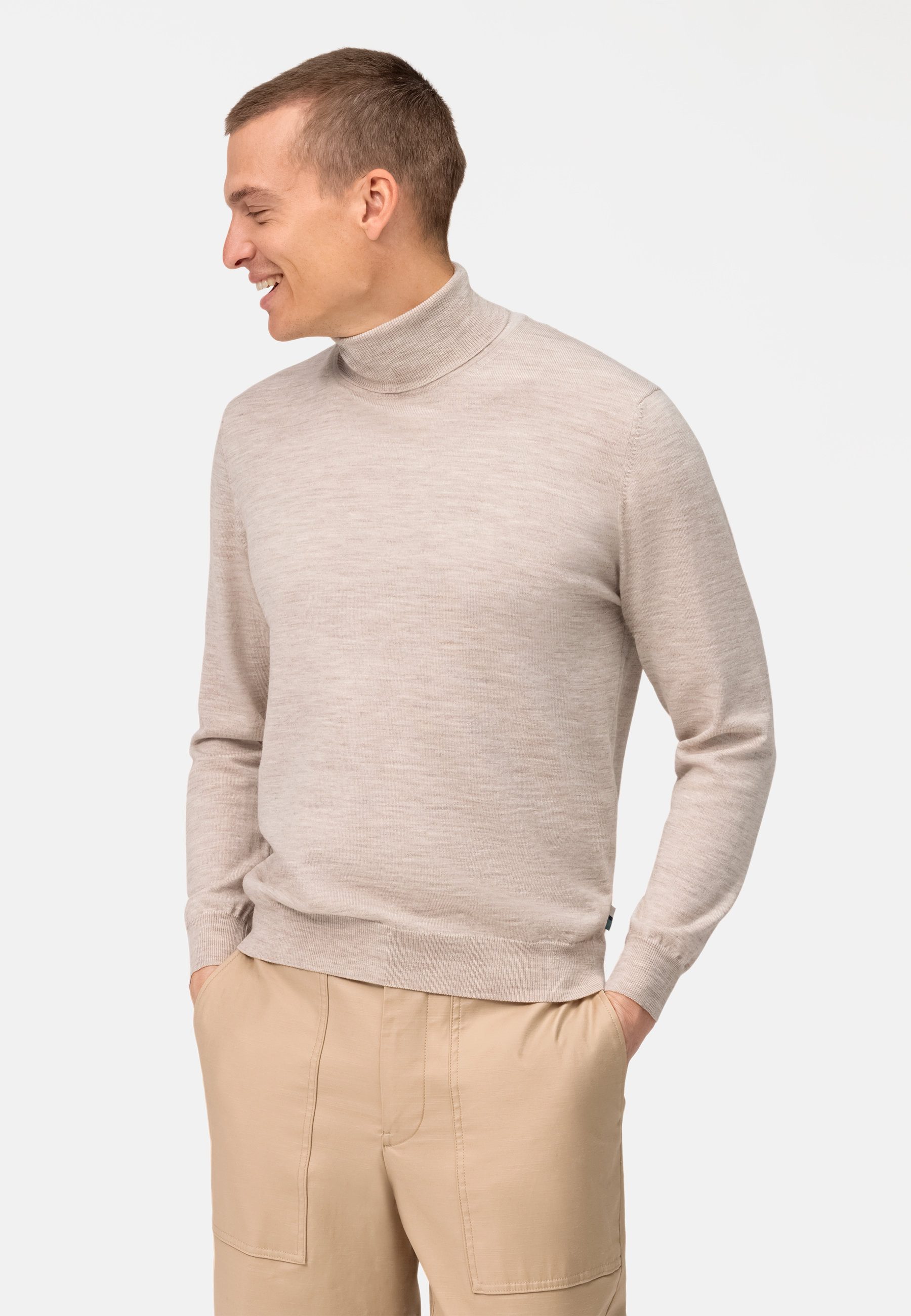 Rollkragenpullover OLYMP Casual Strick, Rollkragen