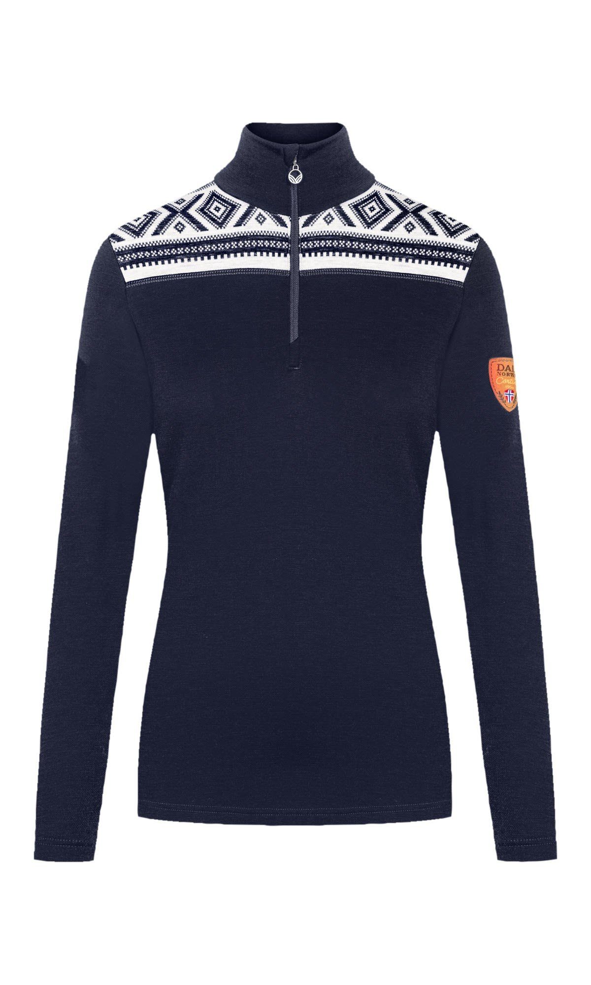Longpullover Norway Navy Dale Norway Of Dale Cortina of W - Damen Sweater Basic Offwhite