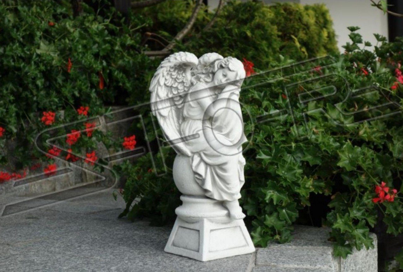 Skulptur Gott Europa Grab Engelfigur S101213 in Engelfigur), nur (1 Grabschmuck JVmoebel St., 1x Engel Heilig 42cm Made Stein