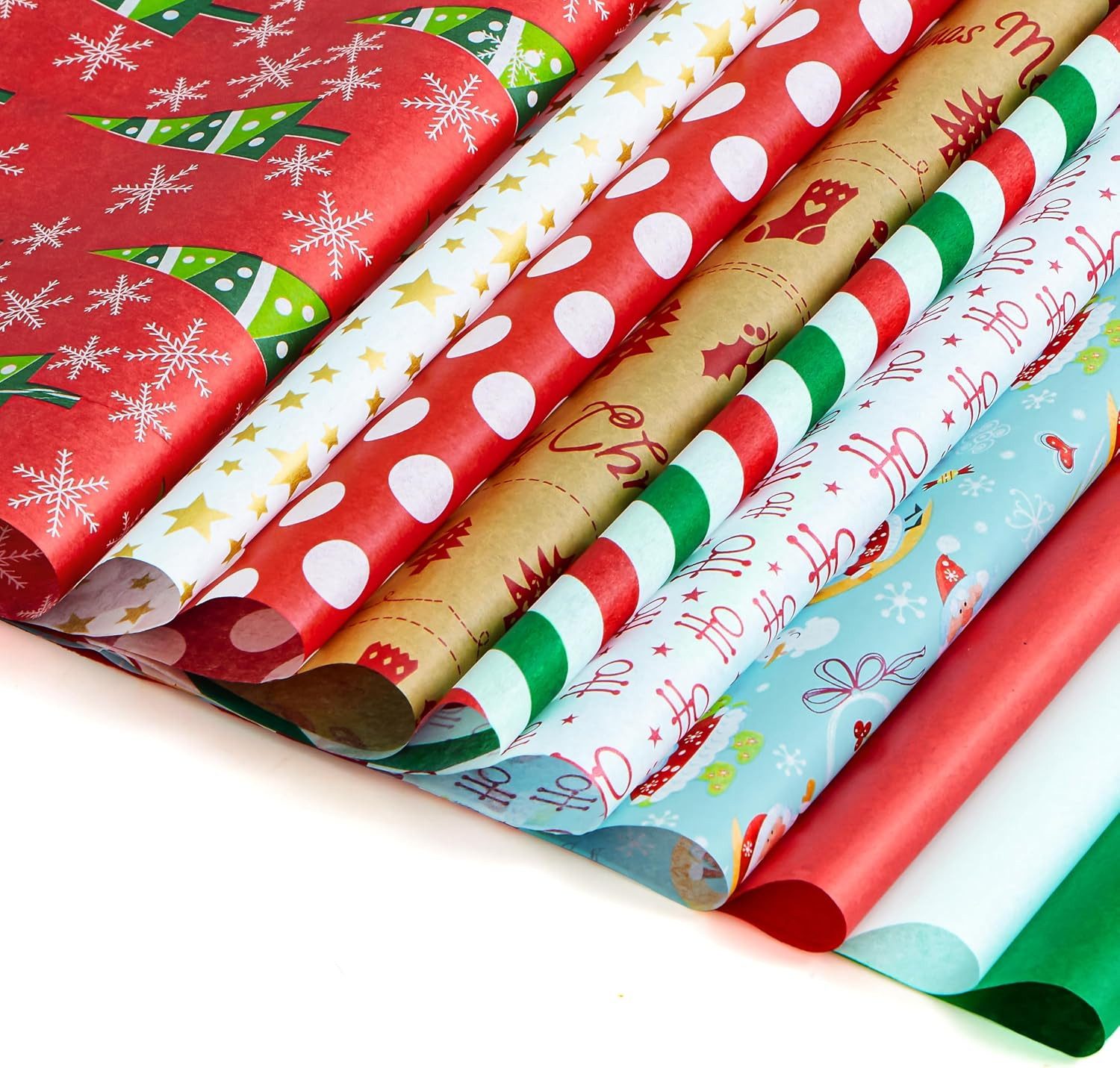 JOYIN Seidenpapier Joiedomi 150 Blatt 50.8 x 50.8cm Weihnachtspapier für Weihnachten