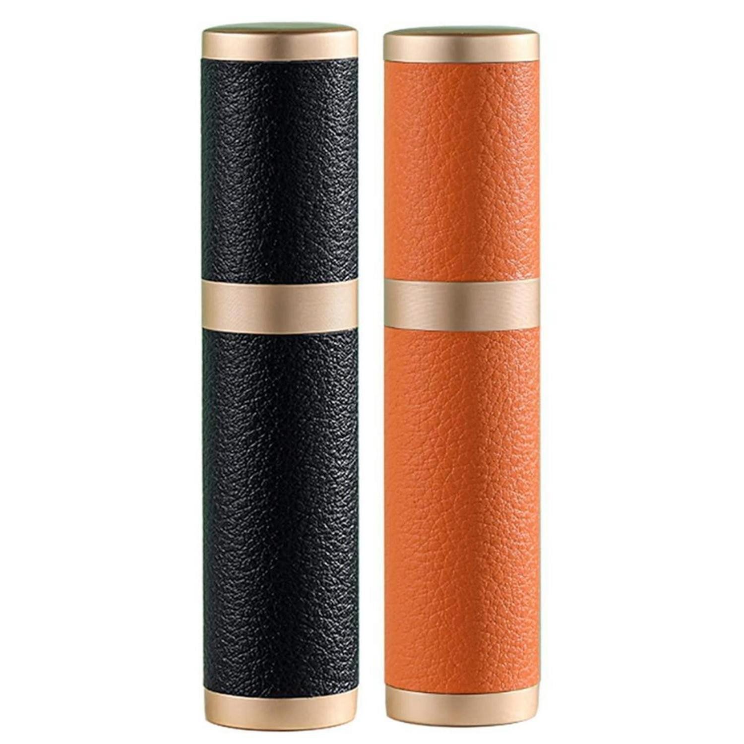 LuxusKollektion Parfümzerstäuber Parfümzerstäuber Mini 5ml Schwarz Orange