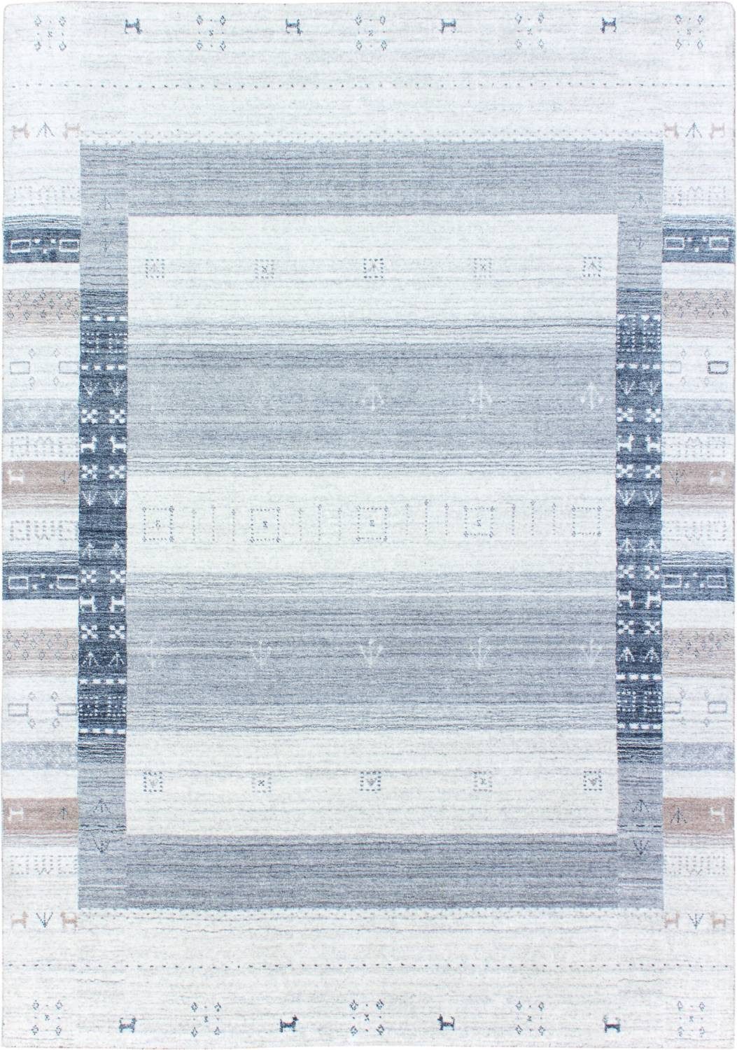 Rug Studios Teppich LHATI, Rechteckig, Höhe: 18 mm, Handgefertigt, 140 x 200 cm, Grau