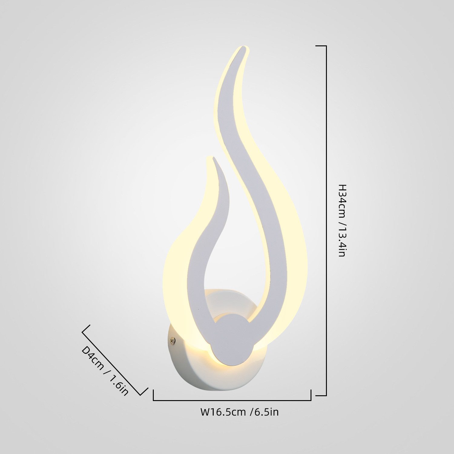 Goeco Wandleuchte Flammen Wandlampe, für Flur, günstig online kaufen