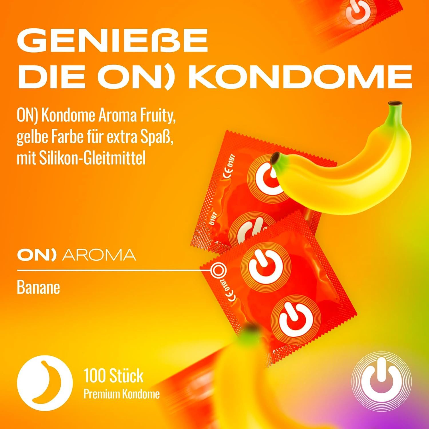 ON Condoms Kondome verschiedene Sorten Premium Preservative, Natur, extra dünn, gerippt, stimulierend, aromatisiert