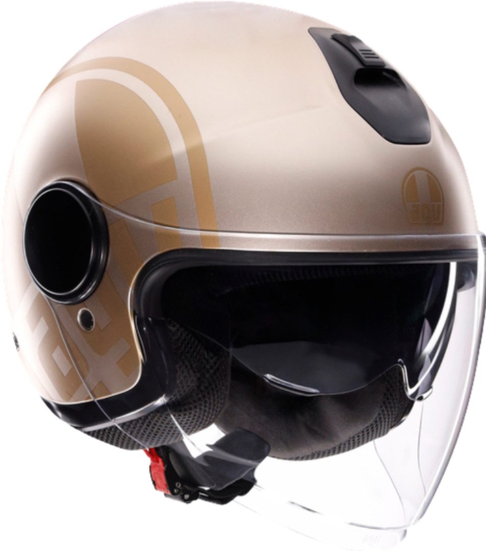 AGV Motorradhelm Eteres Sirolo Jethelm, vorbereitet für Kommunikationssystem,integriertes Sonnenvisier