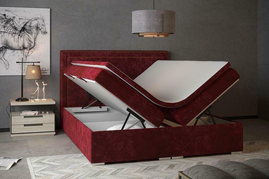Sofort Luxus Doppel x 180 JVmoebel Betten Boxspring Bett Bett 200cm Bett Hotel