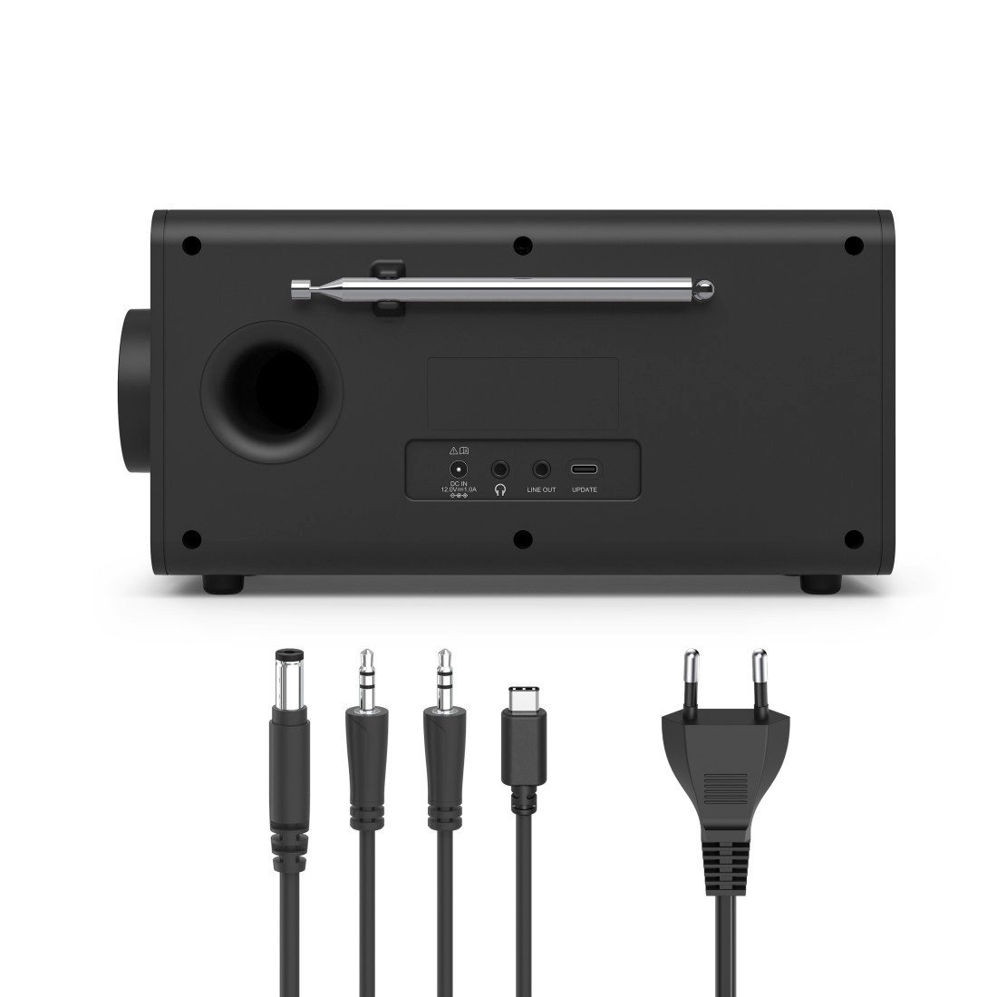 Hama Digitalradio mit DAB+ FM Bluetooth und Wecker Digitalradio (DAB) (Digitalradio (DAB), 5 W, 4,3 Zoll TFT Display, große Tasten, Direktwahltasten)
