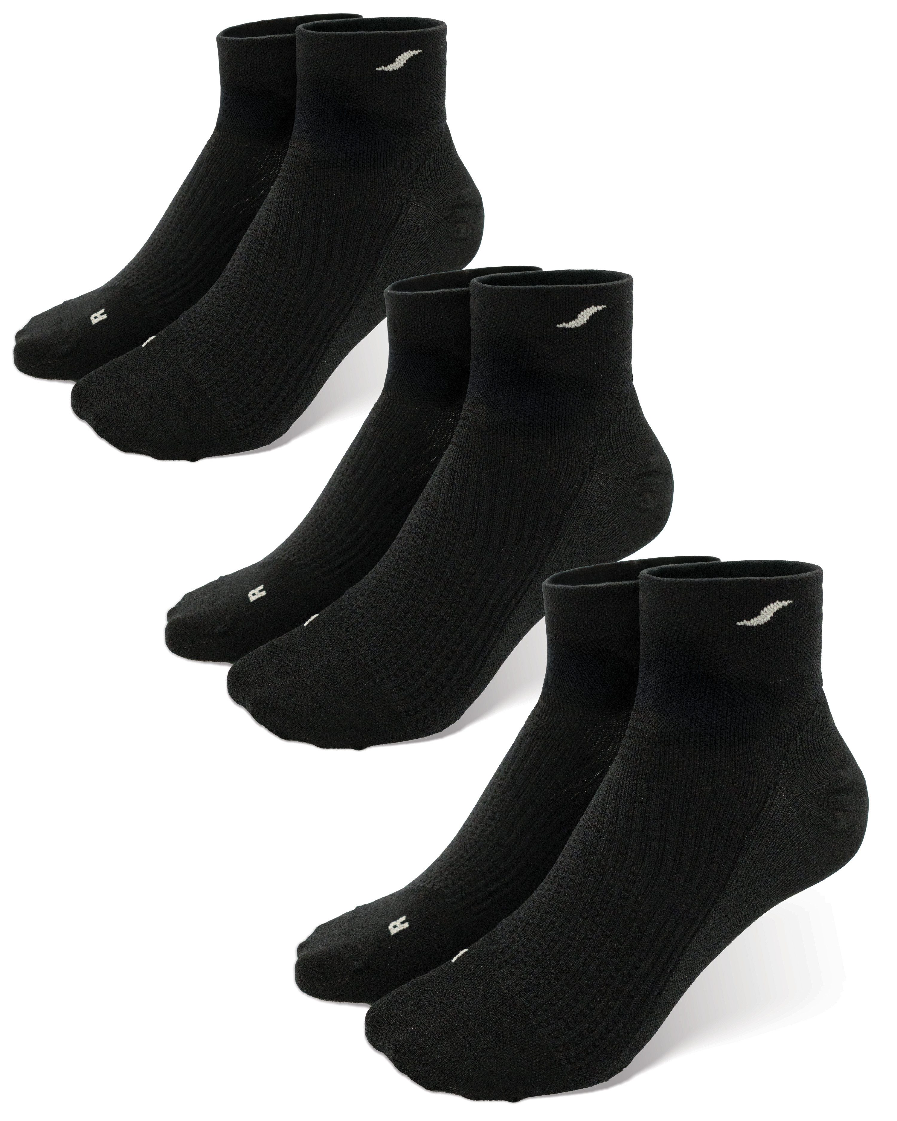 SAFERSOX Wandersocken Trekking kurz (Ankle) (Set, 3-Paar) kühlend, geruchshemmend, atmungsaktiv, Made in EU