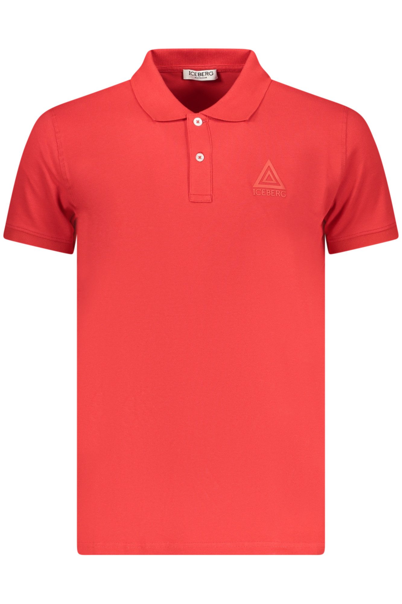ICEBERG Poloshirt Elegantes Herren-Poloshirt Rot - Kurzarm, Erhabener