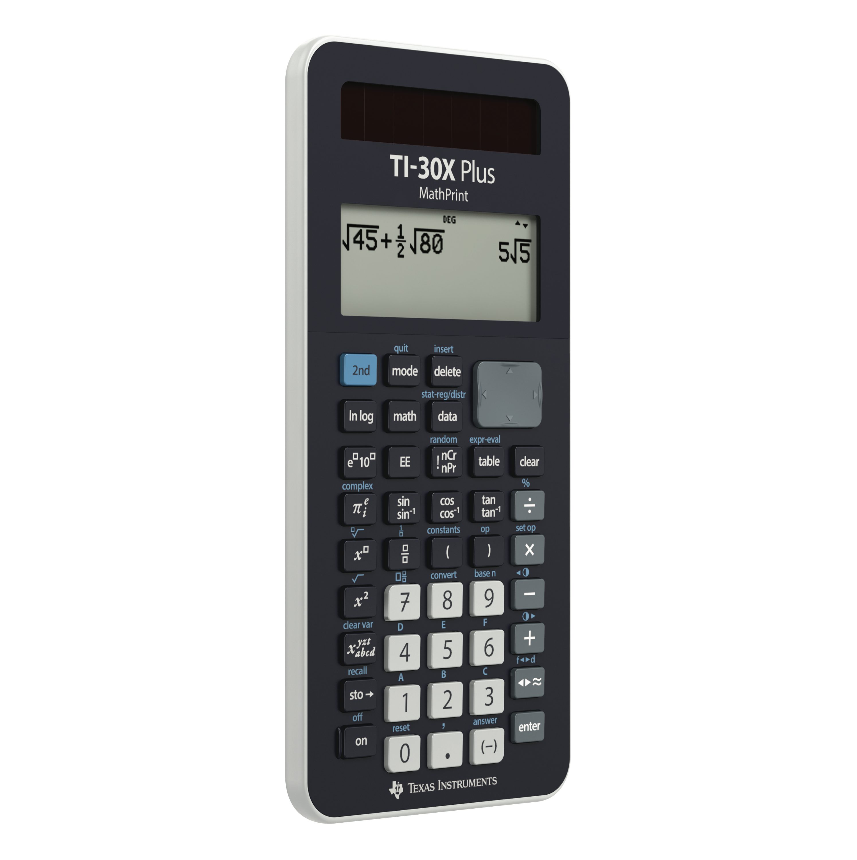 Texas Instruments Taschenrechner Wissenschaftlicher Schulrechner TI-30X Plus MathPrint™, (30XPLMP/FC/4E13/A), Moderner Schulrechner, Deckel