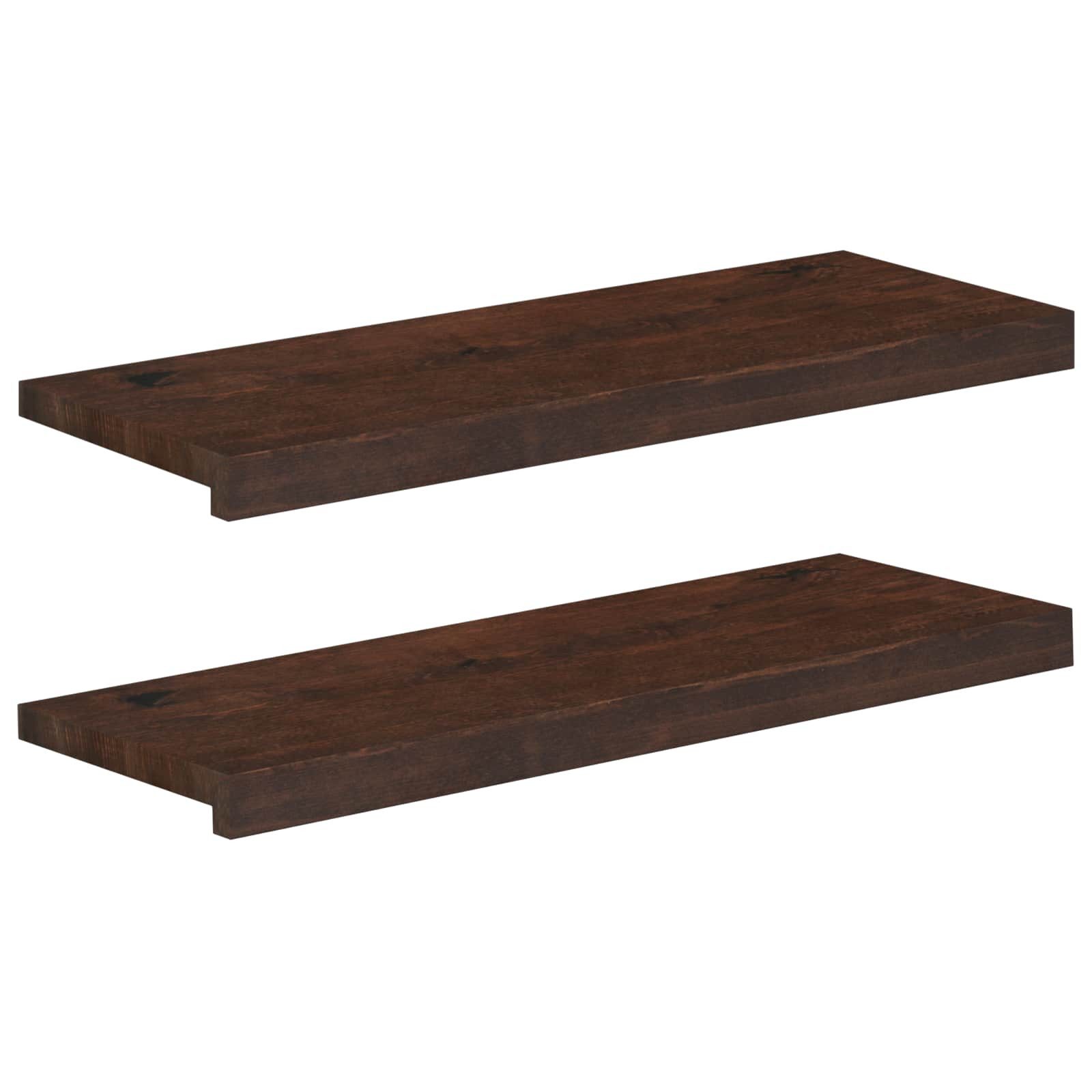 vidaXL Stufenmatte Treppenstufen 2 stk. 80 x 25 x 2 cm Dunkelbraun, Höhe: 2 mm