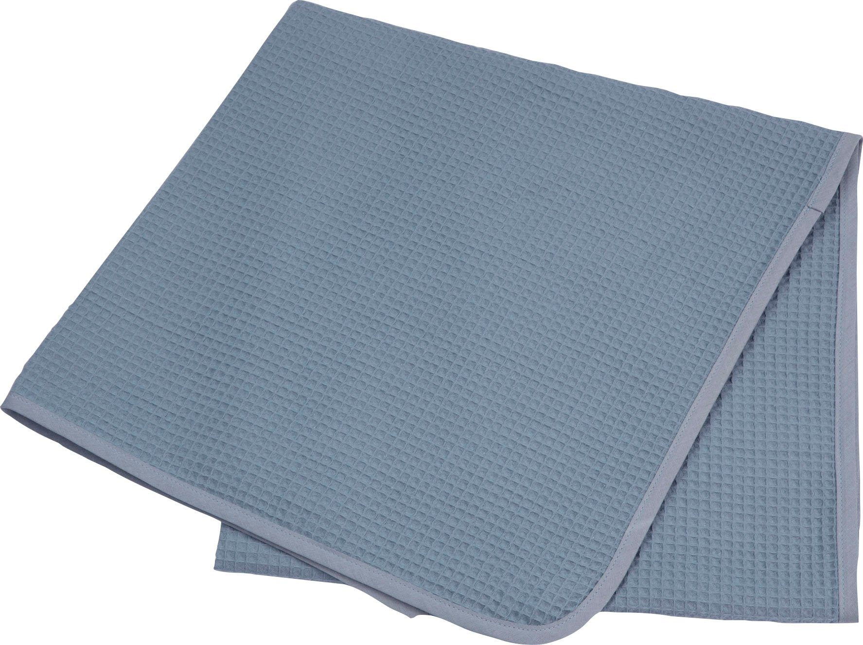 Wohndecke Freundin Home Waffelstoff, Home leichtem Kuscheldecke aus dunkelblau pflegeleichtem Collection, Collection freundin Waffelpiqué, und