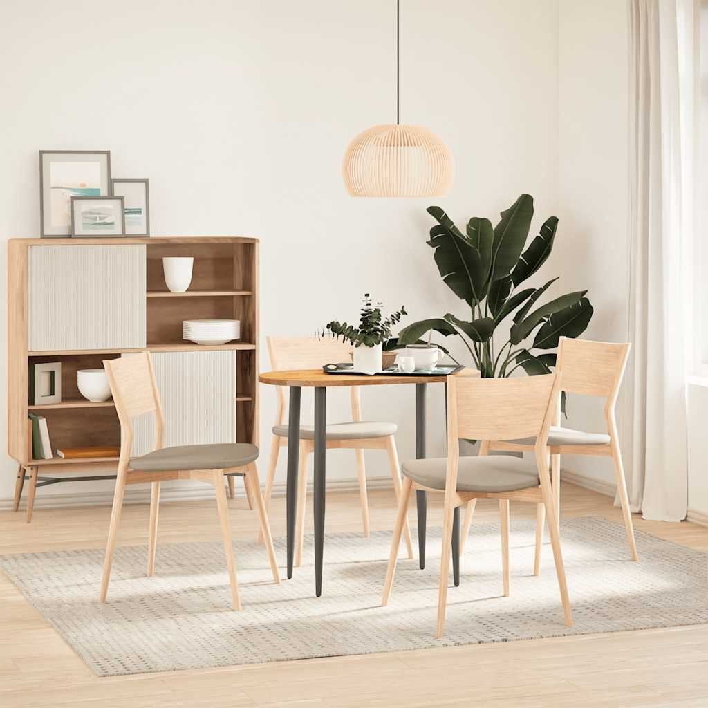 vidaXL Tischplatte Tischplatte Hellbraun 80x40x2 cm Massivholz Eiche Oval (1 St)