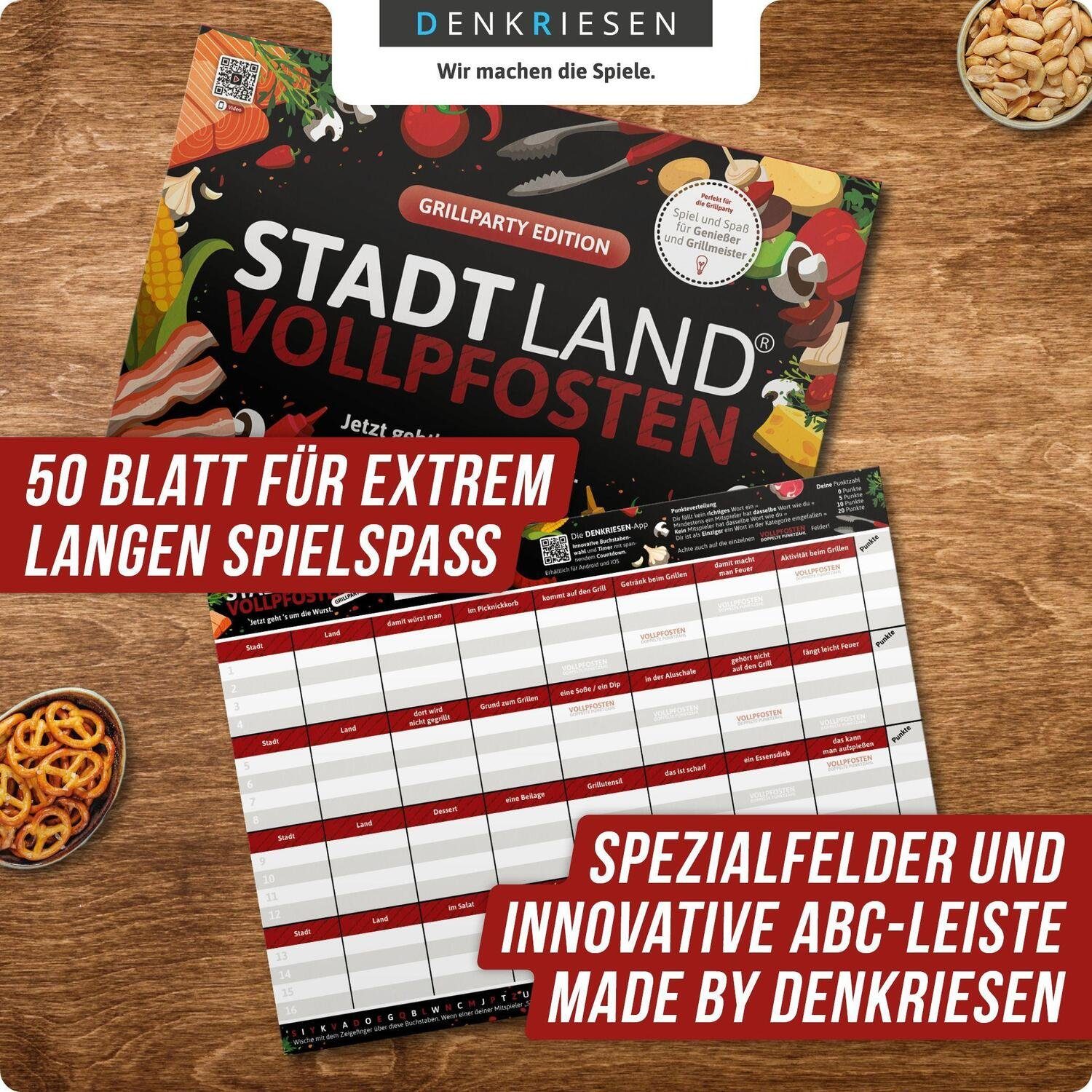 STADT - geht's Spiel, VOLLPFOSTEN® die... GRILLPARTY EDITION Denkriesen "Jetzt LAND - um