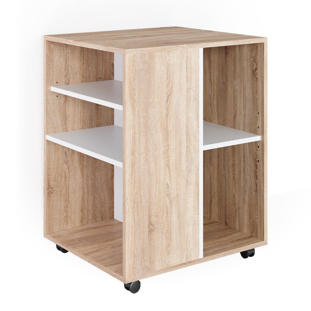 Vicco Rollcontainer, Sonoma/Weiß, 59 x 53 günstig online kaufen