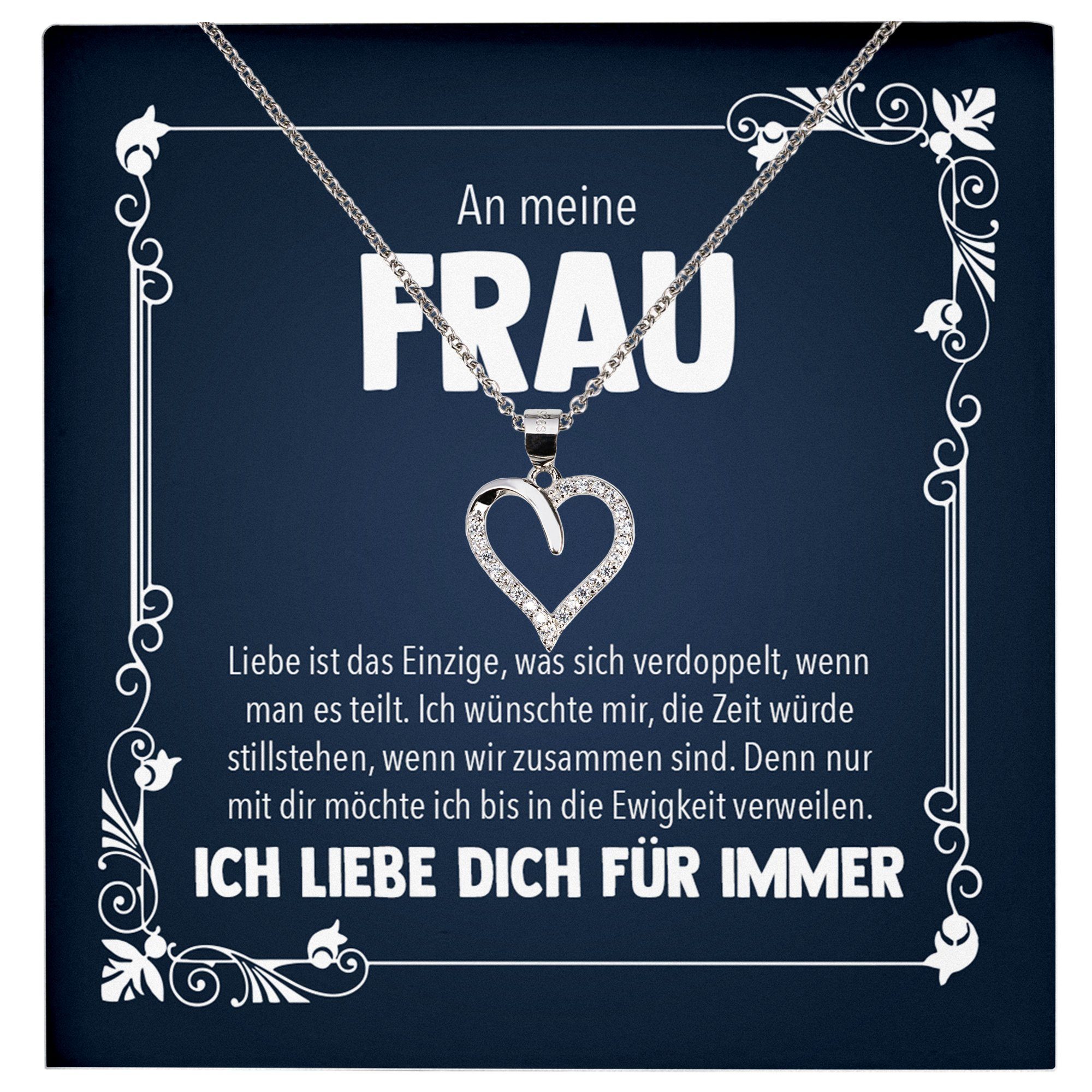 Valentinstagsgeschenk 22Feels Schmuckset Ehefrau Geschenk Hochzeitstag Frauen Schmuck Valentinstag Halskette (inkl. Geschenktasche, Karte, Poliertuch,