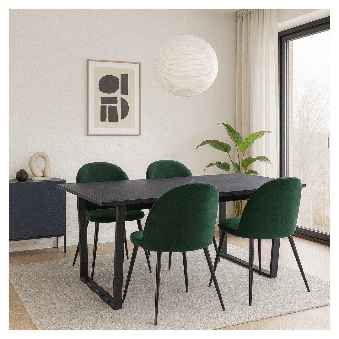 ebuy24 Essgruppe Tilst Essgruppe Tisch schwarz günstig online kaufen