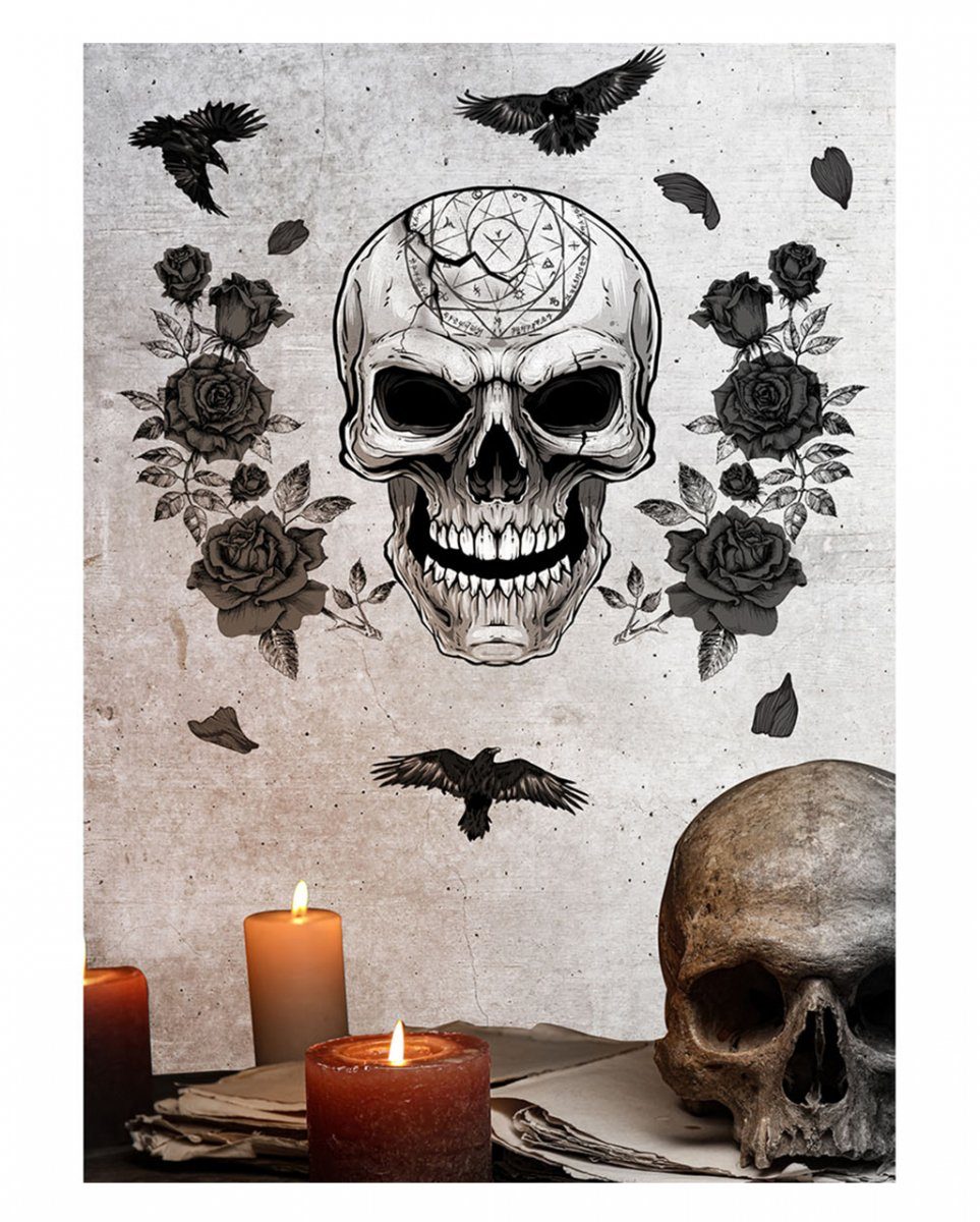 als Dekoration Wandtattoo Horror-Shop Go Skull Halloween & Dekofigur für