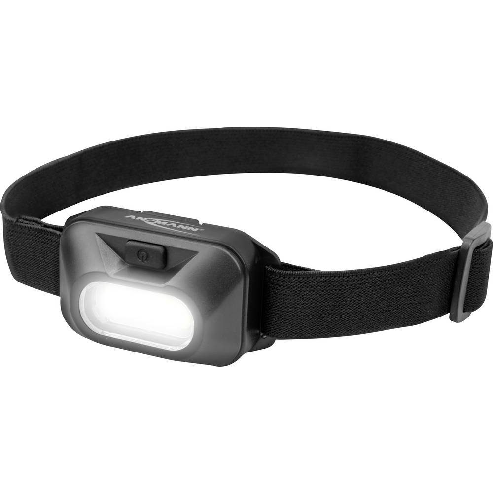 ANSMANN AG LED Stirnlampe Batteriebetriebene Kopfleuchte 1600-0357, mit Stroboskopmodus