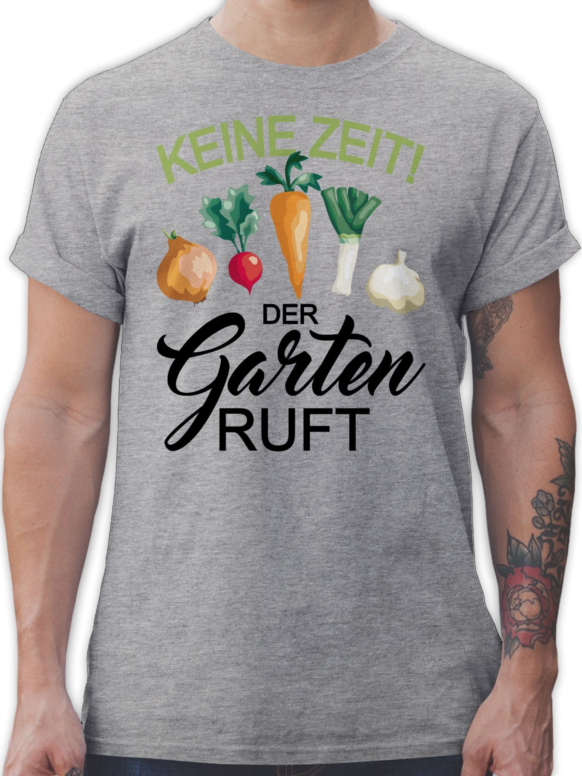T-Shirt 3 der Hobby Keine ruft Outfit Zeit Grau meliert Shirtracer Garten