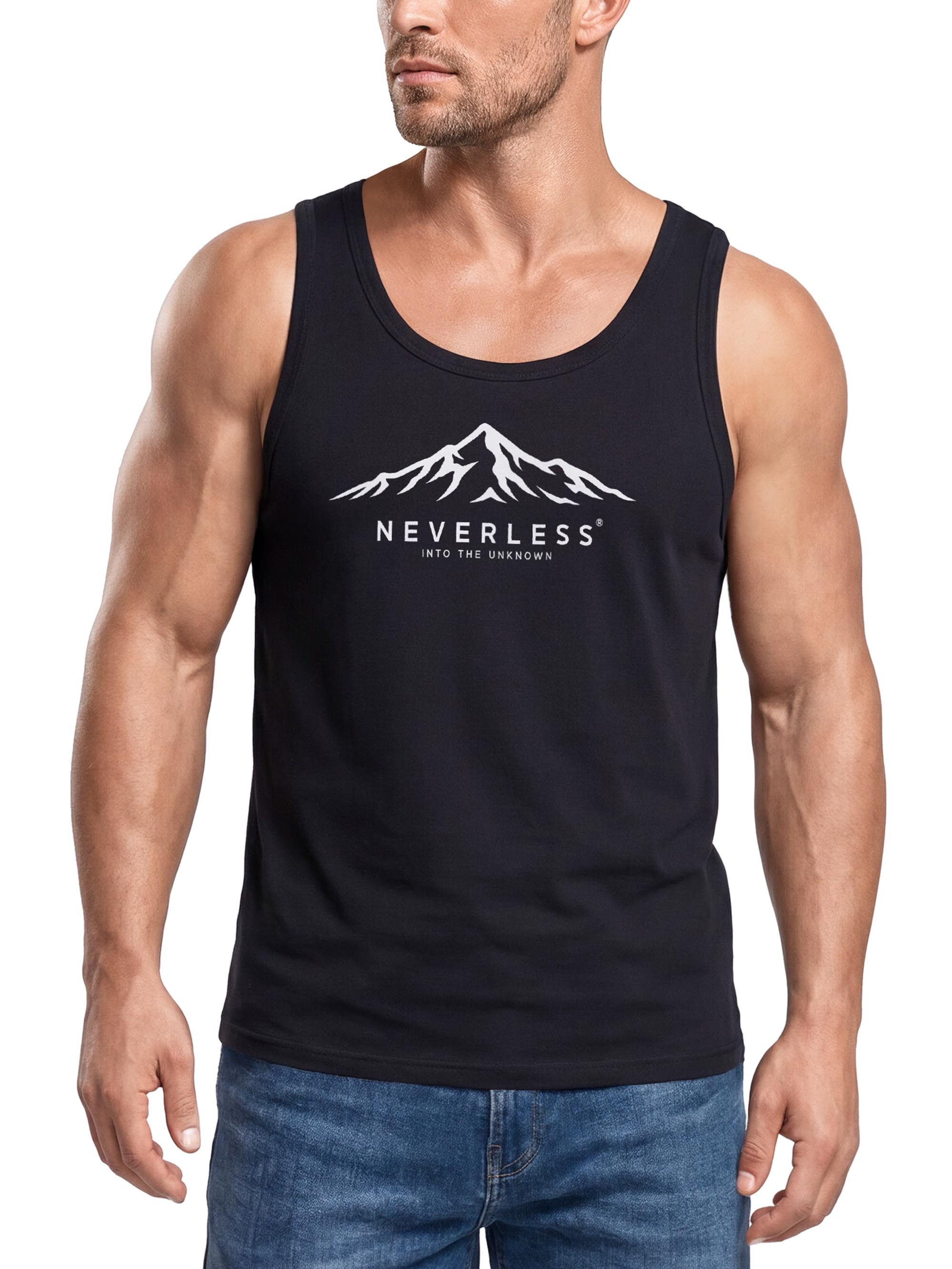Neverless Tanktop Tanktop Herren mit Grafik-Print - Design Unknown- Trägershirt mit Print