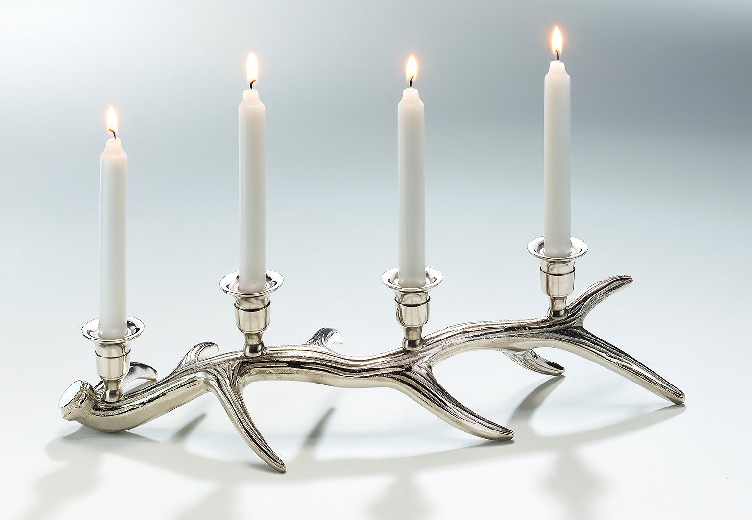aus Kobolo Metall 4 (silber) für Kerzenständer Kerzenhalter Kerzen GEWEIH