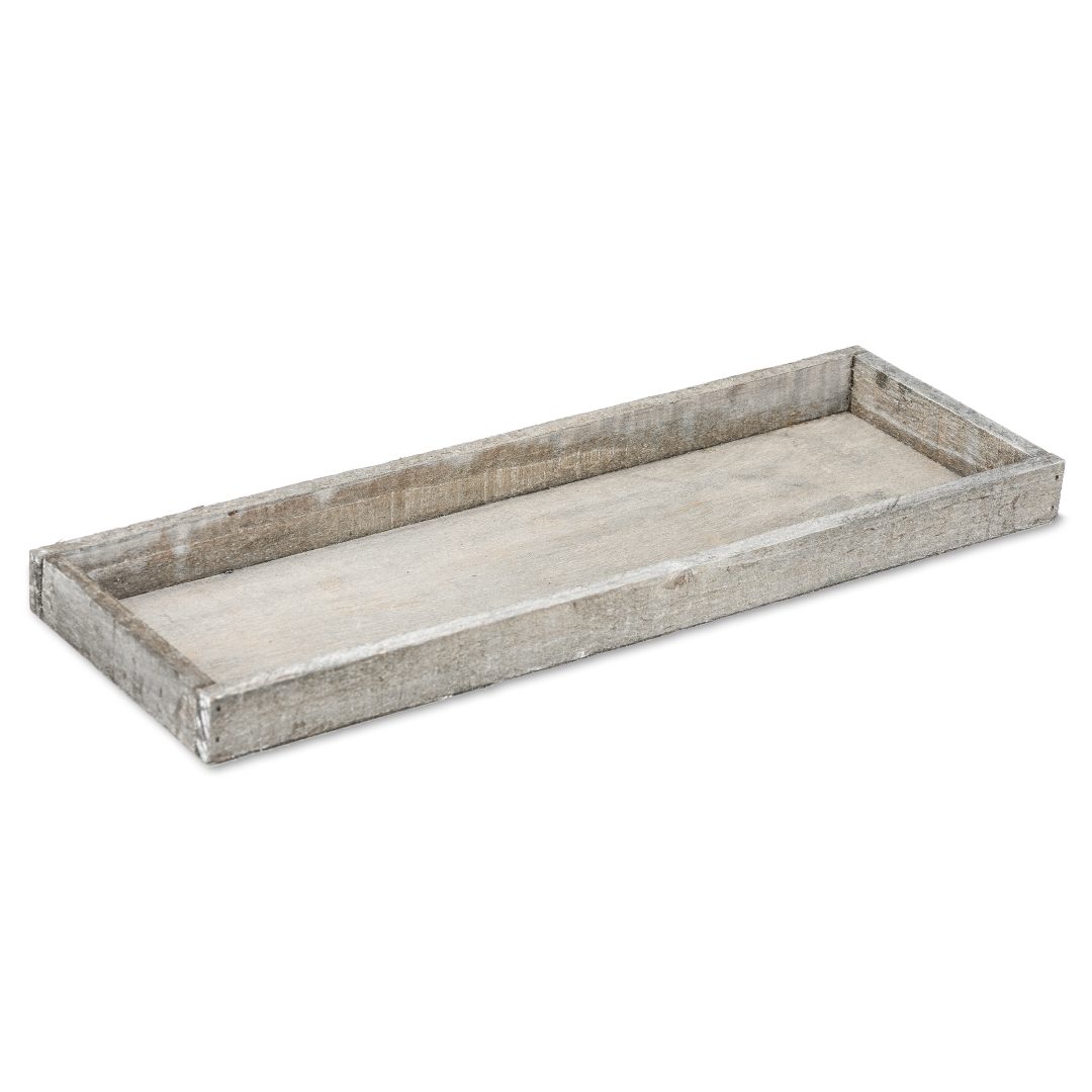 Bastelnaturmaterial Holz-Tablett grau 40x20x4cm Dekotablett