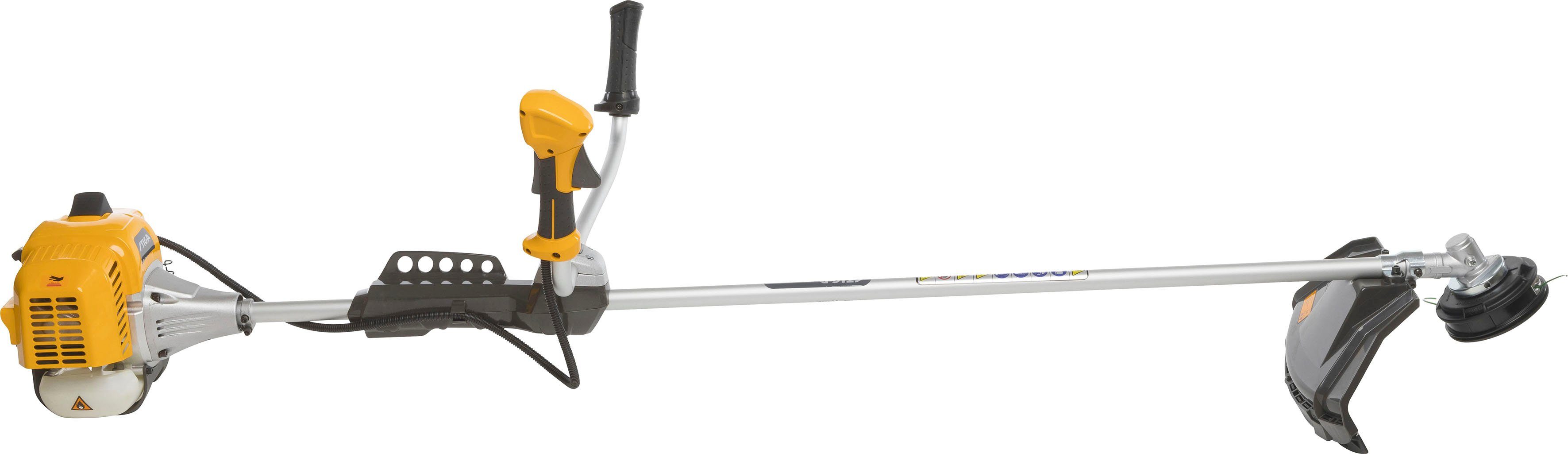 STIGA GARDEN Benzin-Motorsense BC 535 B, 25,5 cm Arbeitsbreite Messer, 43 cm Arbeitsbreite Faden, 32,6 cm³, Doppel-Faden, 3-T-Messer, Doppel-Tragegurt