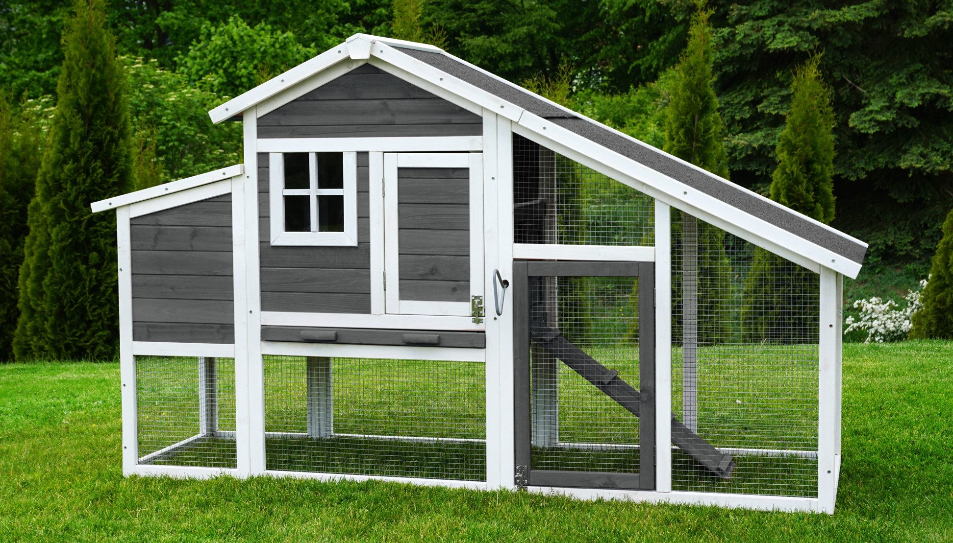 My Animal Hühnerstall Hühnerstall MH-32 für 4 Hühner - Wetterbeständig - Kieferholz, Hühnerhaus, Hühner Käfig, Gehege mit Nistkasten