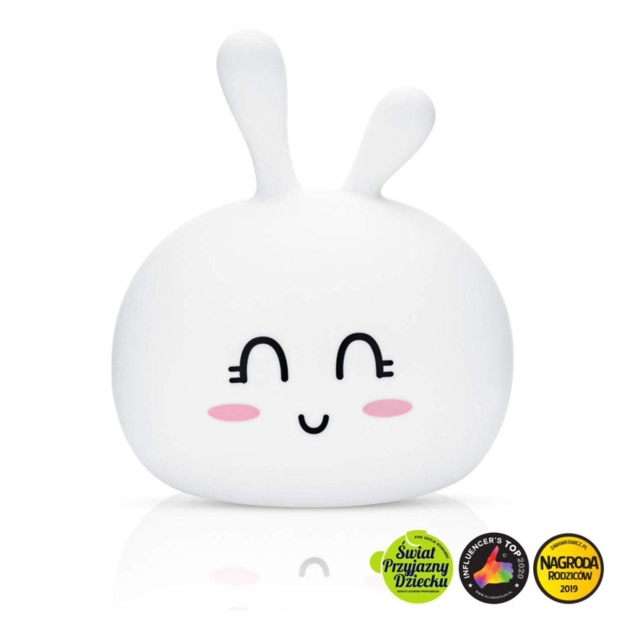 Rabbit & Friends LED Nachtlicht Bunny Silikon Lampe mit Fernbedienung, LED fest integriert, Farbwechsel