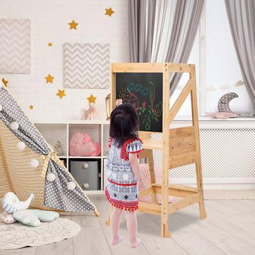 Randaco Stehhilfe Lernturm für Baby Kindertisch Tritthocker mit Tafel Küchenhelfer
