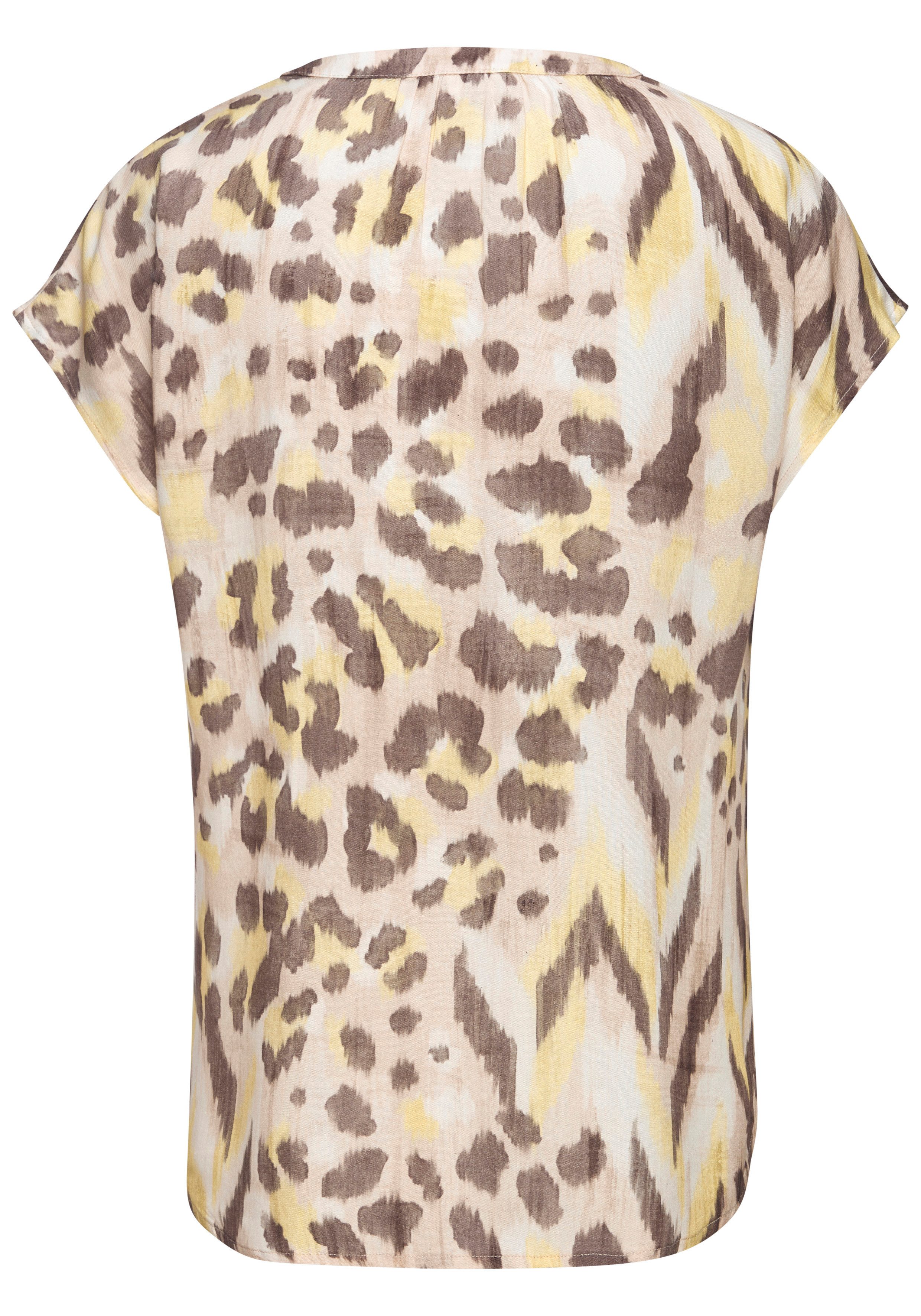 LASCANA Kurzarmbluse mit Alloverdruck Bedruckte Sommerbluse, Blusenshirt, Animalbluse – Bild 4 von 5